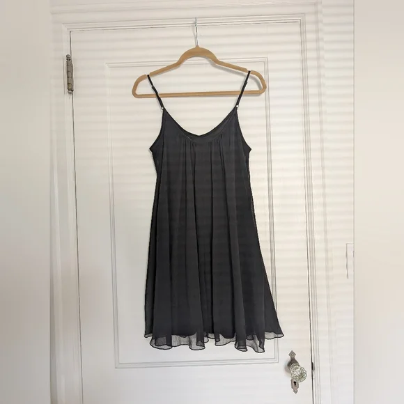 Women's Express Mini Chiffon Strappy Black Dress Size Small Small Whimsygoth - Picture 3 of 4